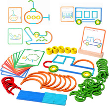 Load image into Gallery viewer, Build&Beyond™️- Montessori Sticks & Rings Set