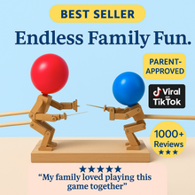Load image into Gallery viewer, BalloonBrawlers™️ – Handmade Wooden Fighter Puppets