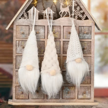 Load image into Gallery viewer, Cozy Christmas Gnome Trio – Plush Ornaments
