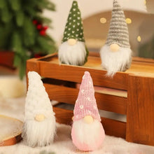 Load image into Gallery viewer, Cozy Christmas Gnome Trio – Plush Ornaments
