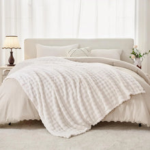 Load image into Gallery viewer, Textured Plush Fleece Throw Blanket