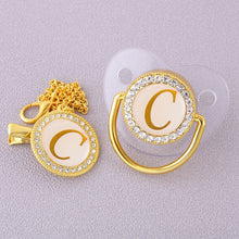 Load image into Gallery viewer, CrystalBling™️ - Personalised Baby Pacifier & Clip