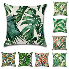 Load image into Gallery viewer, Tropical Leaf Cushion Cover