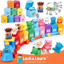 Load image into Gallery viewer, Lock &amp; Learn™ - Montessori Train Set
