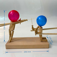 Load image into Gallery viewer, BalloonBrawlers™️ – Handmade Wooden Fighter Puppets
