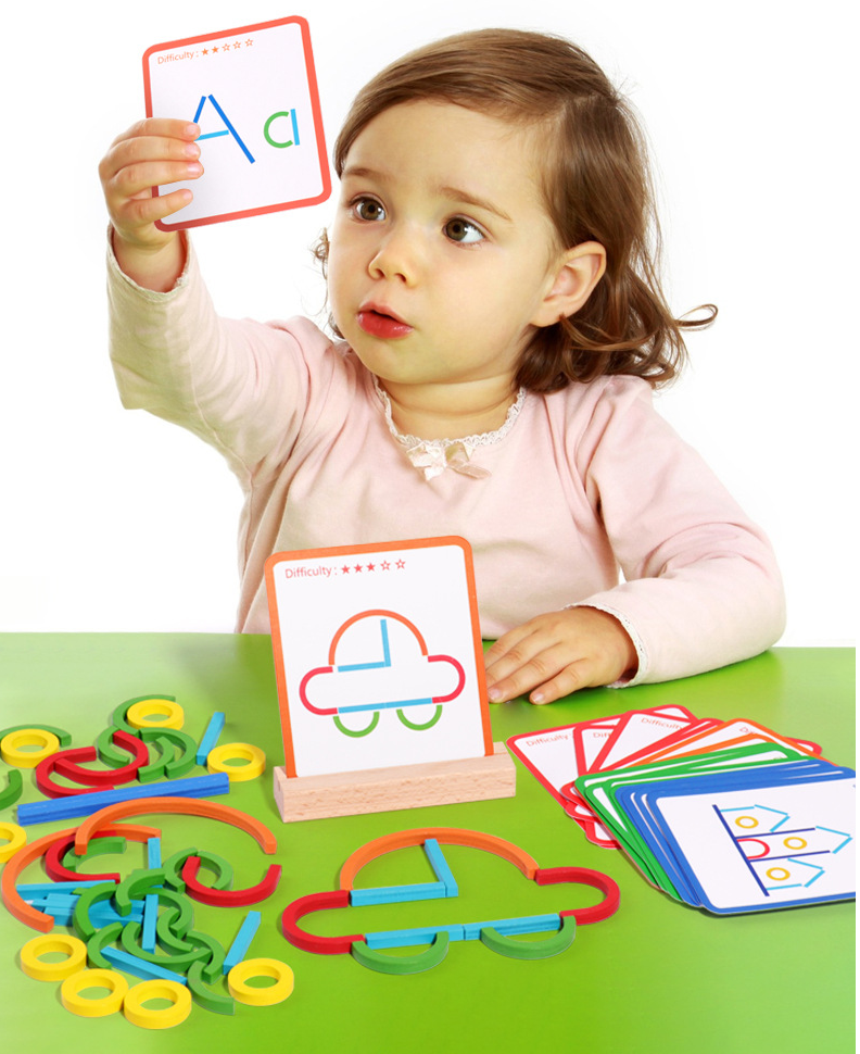 Build&Beyond™️- Montessori Sticks & Rings Set