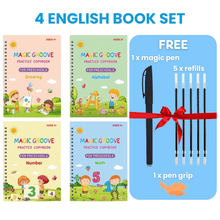 Load image into Gallery viewer, MagicGroove Tracing Book: Reusable Handwriting Practice with Disappearing Ink &amp; Grooves - DIYative™
