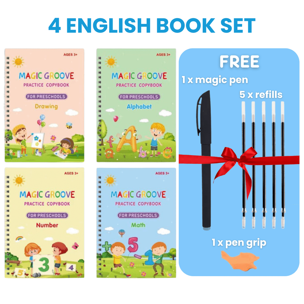 MagicGroove Tracing Book: Reusable Handwriting Practice with Disappearing Ink & Grooves - DIYative™