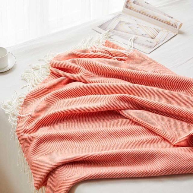 Herringbone Knitted Blanket